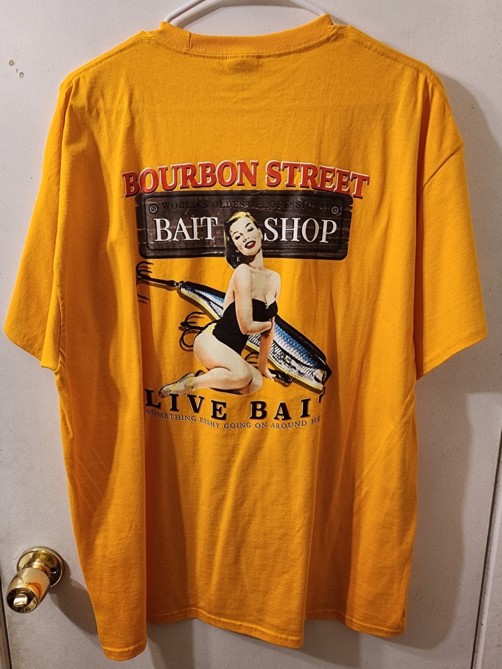 Bourbon Street Bait Shop Graphic Tee - Orange - NWOT